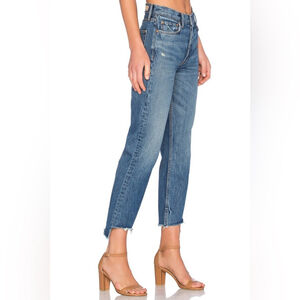 Grlfrnd jeans Helena high-Rise Straight Crop lightly distressed sz 28